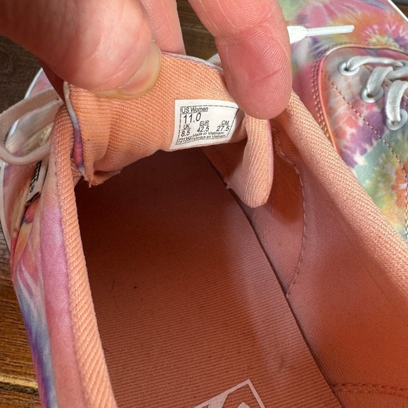 Vans Era Sneakers Womens 11 Pink Tie Dye Low Top Lace Up Shoes Streetwear Skater - Picture 10 of 11